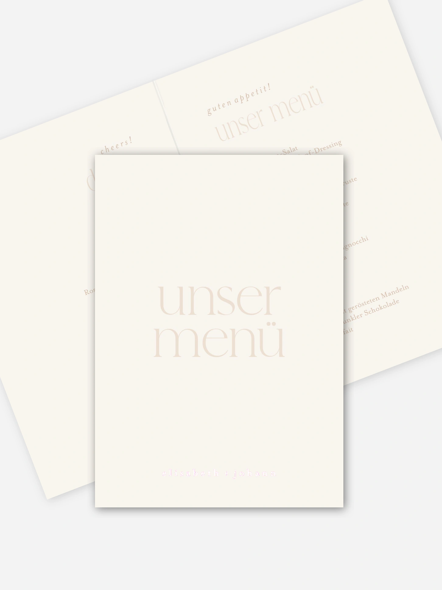 Menükarte Hochzeit Der schönste Tag