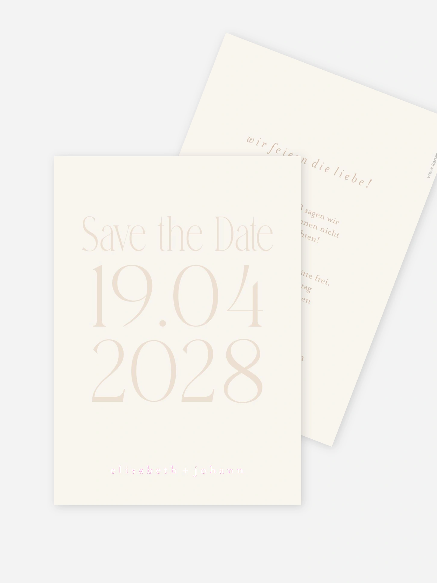 Save-the-Date Karte Der schönste Tag