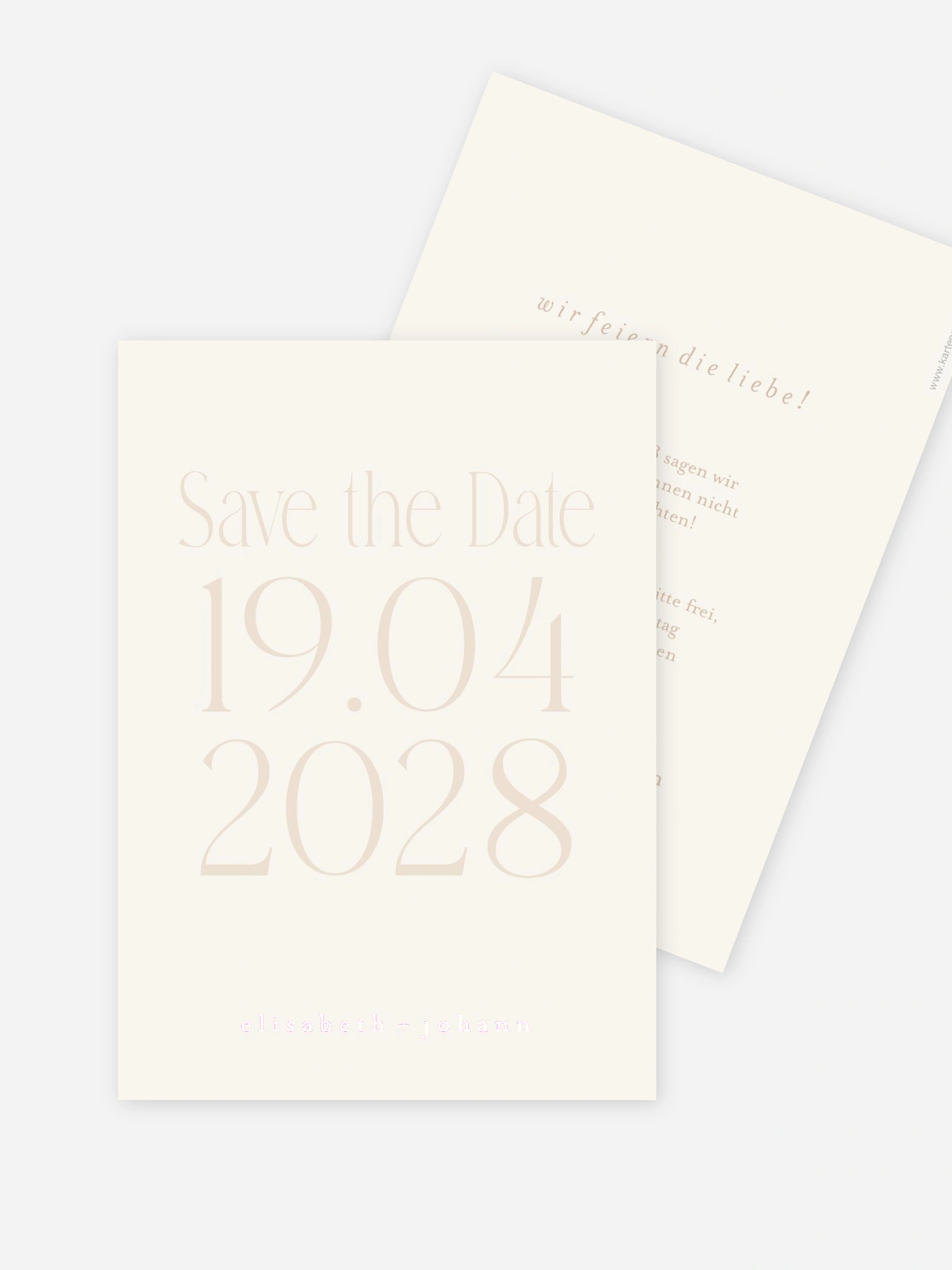 Save-the-Date Karte Der schönste Tag