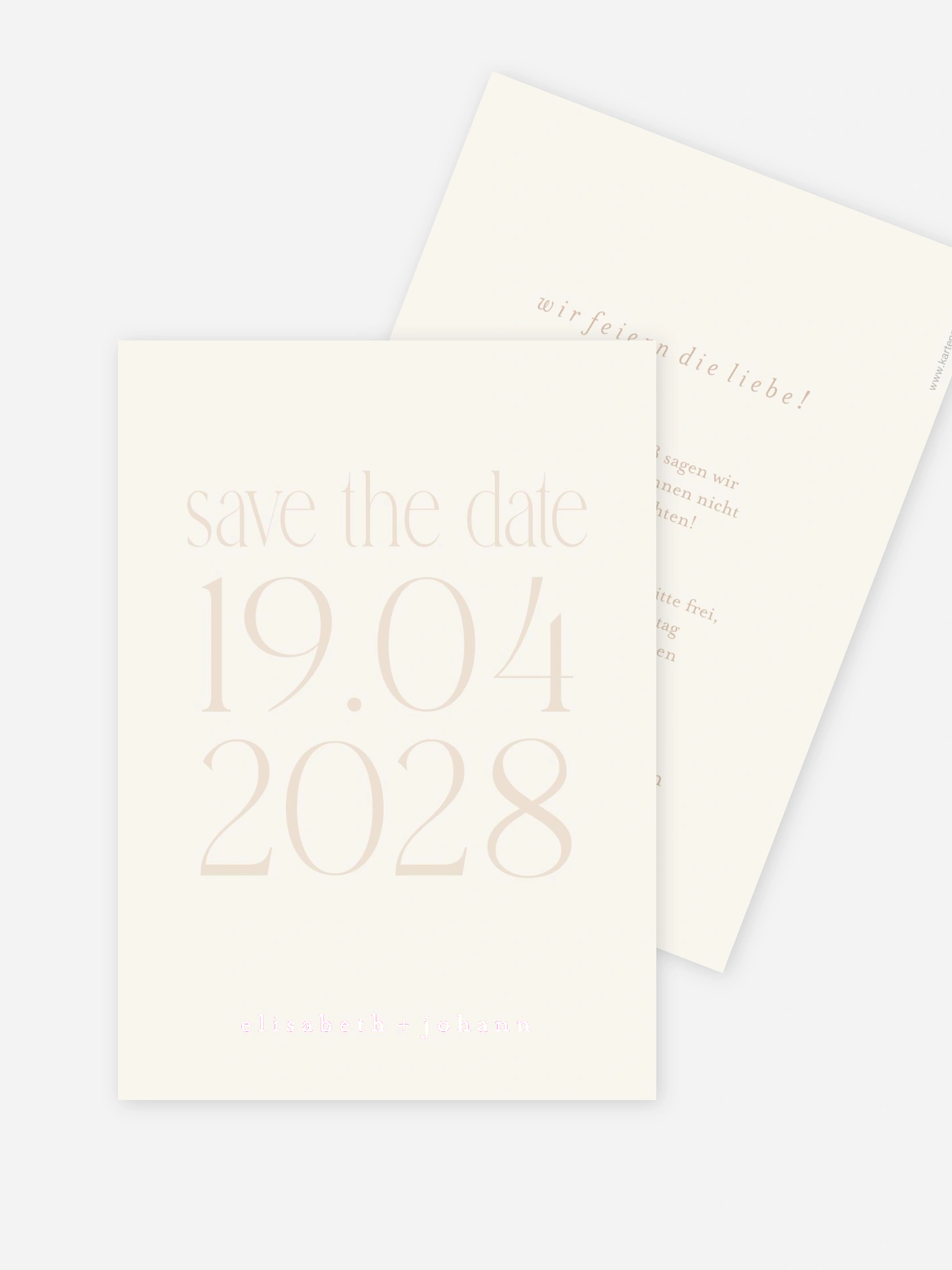 Save-the-Date Karte Der schönste Tag