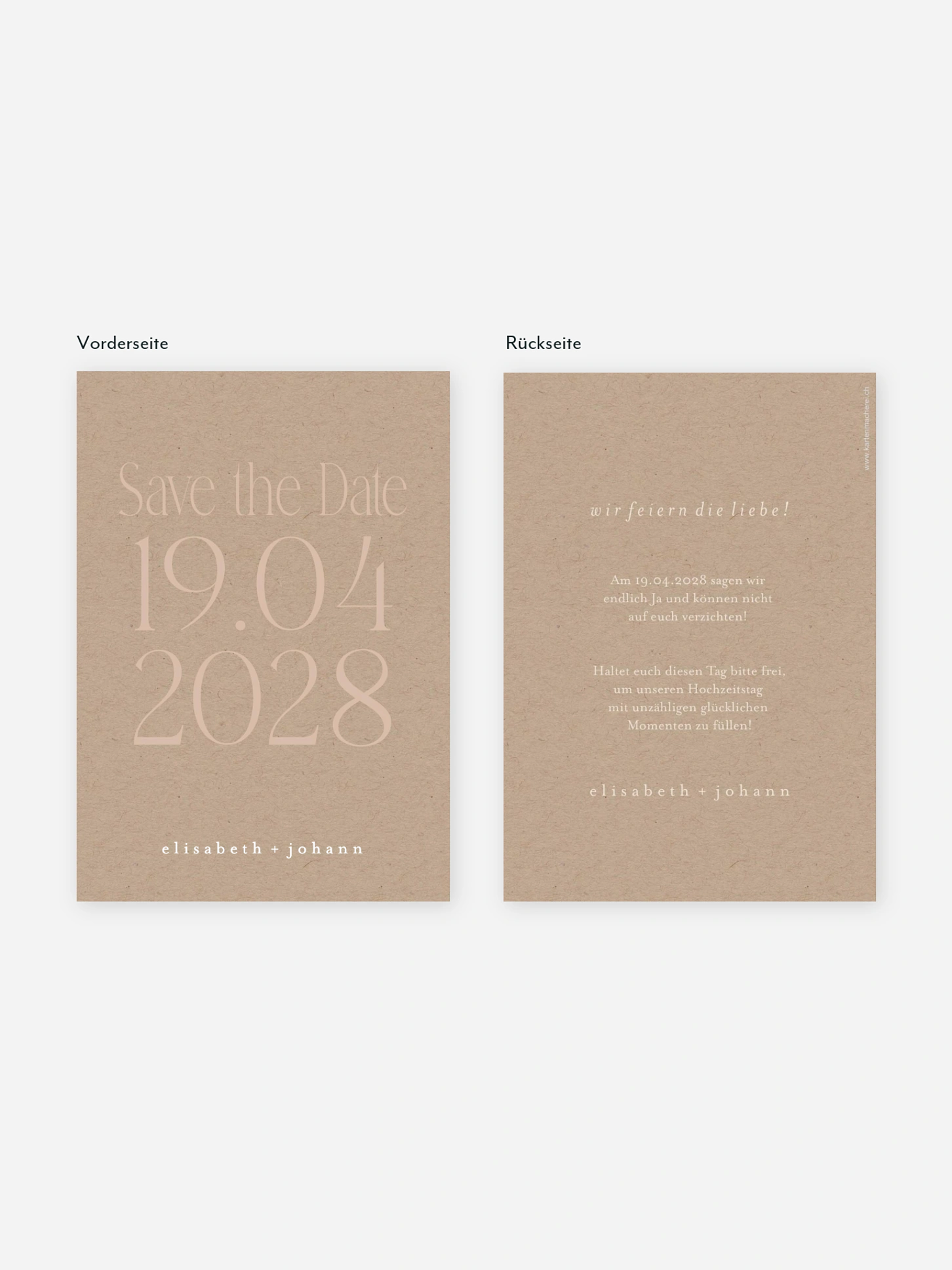 Save-the-Date Karte Der schönste Tag