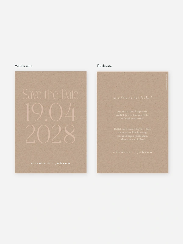 Save-the-Date Karte Der schönste Tag