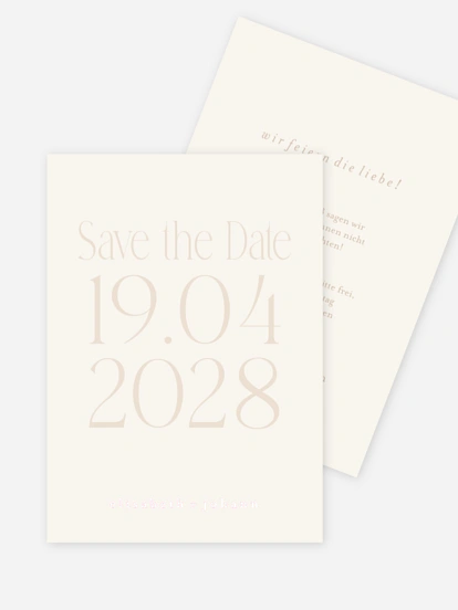 Save-the-Date Karte Der schönste Tag