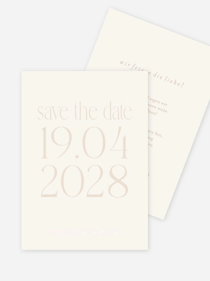 Save-the-Date Karte Der schönste Tag