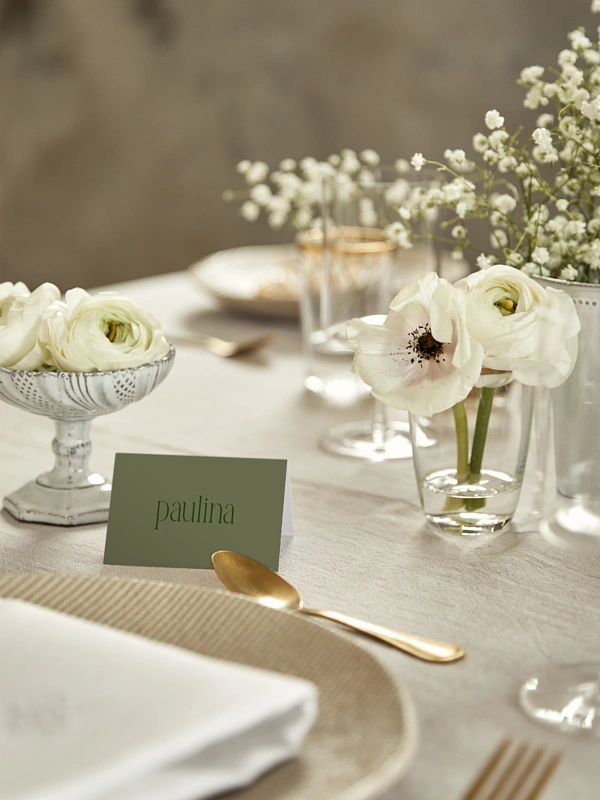 Tischkarte Hochzeit Der schönste Tag