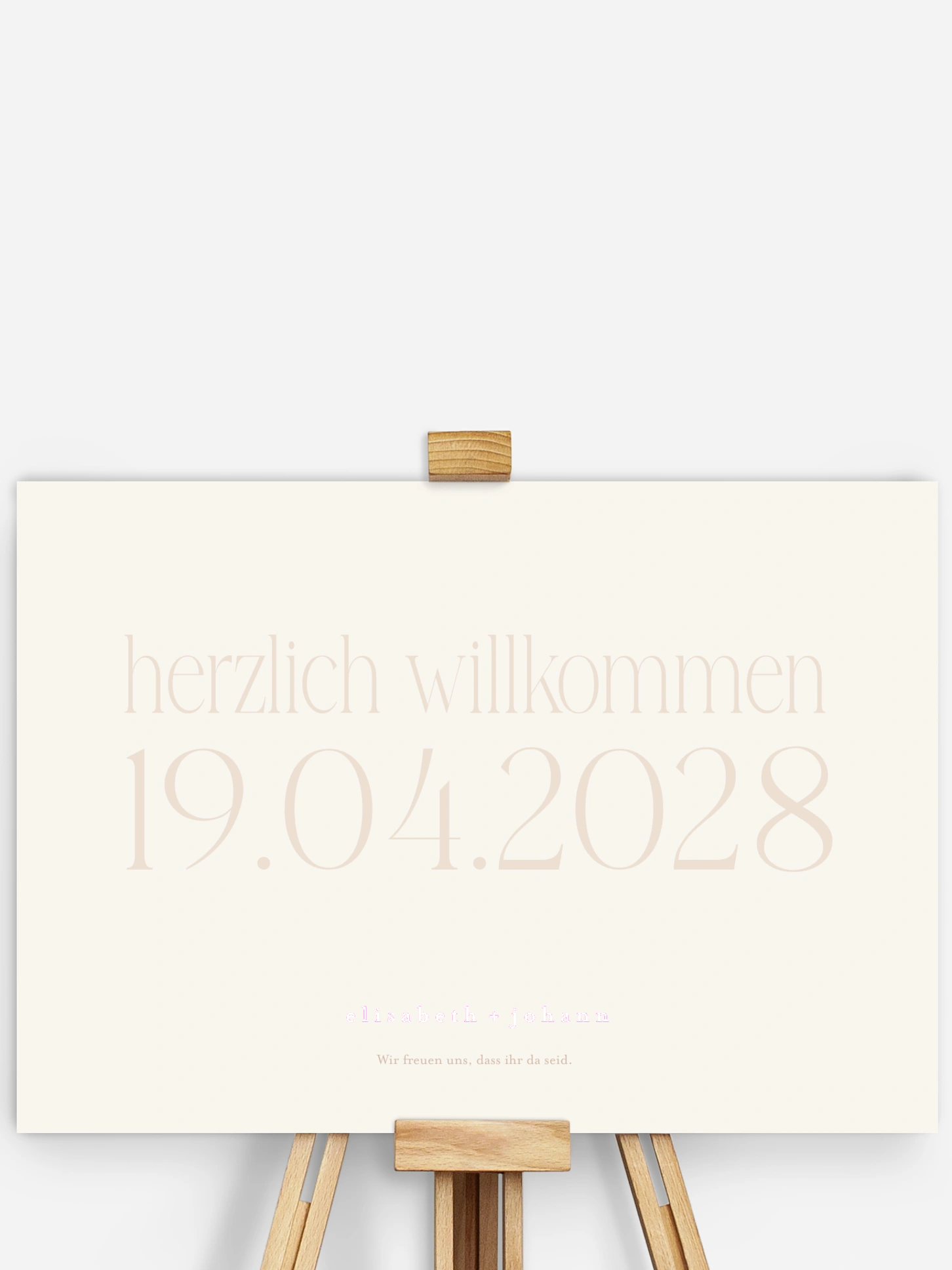 Willkommensschild Der schönste Tag