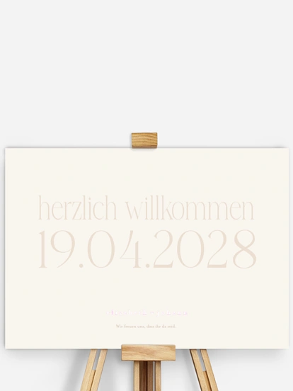 Willkommensschild Der schönste Tag