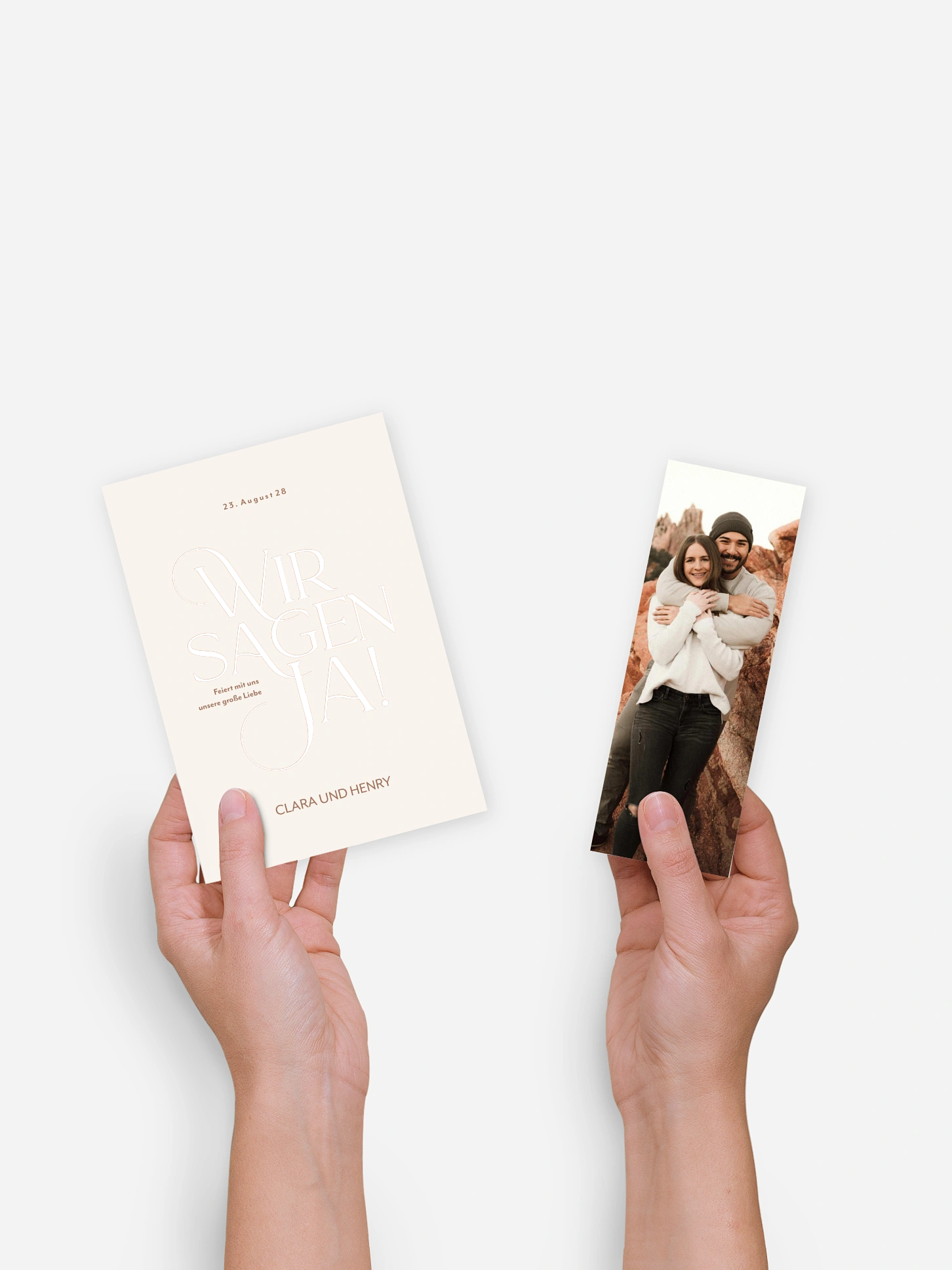 Hochzeitseinladung Drei Worte