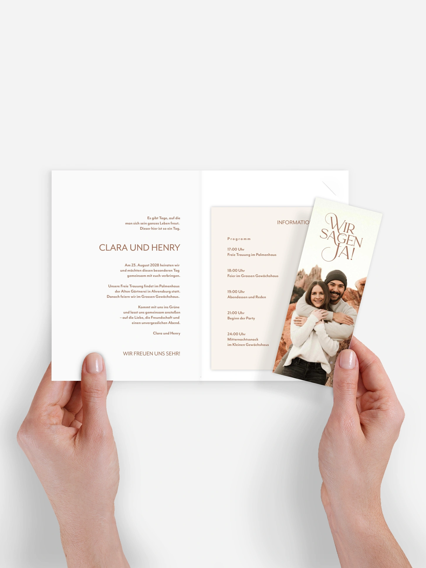 Hochzeitseinladung Drei Worte
