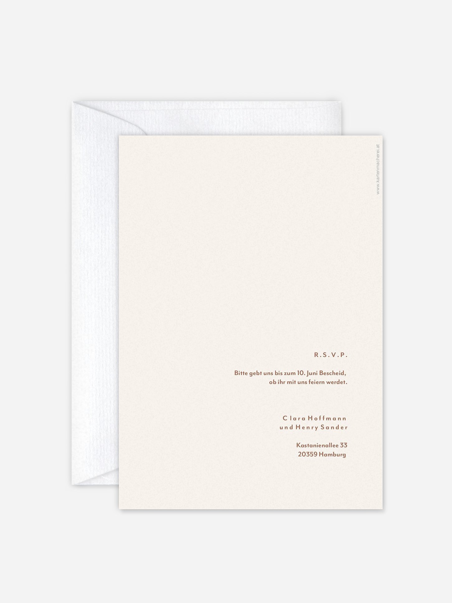 Hochzeitseinladung Drei Worte