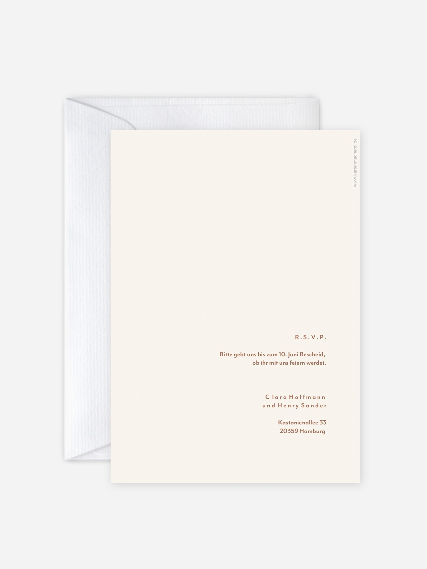 Hochzeitseinladung Drei Worte