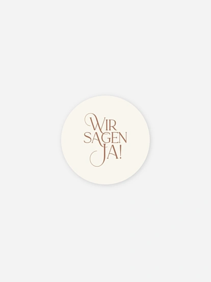 Geschenkaufkleber Hochzeit Drei Worte