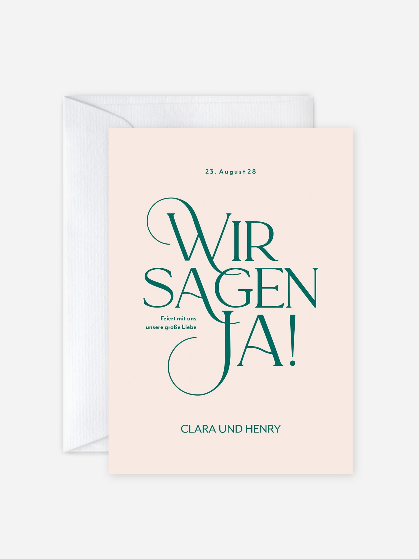Hochzeitseinladung Drei Worte (Lack)