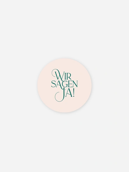 Geschenkaufkleber Hochzeit Drei Worte (Lack)