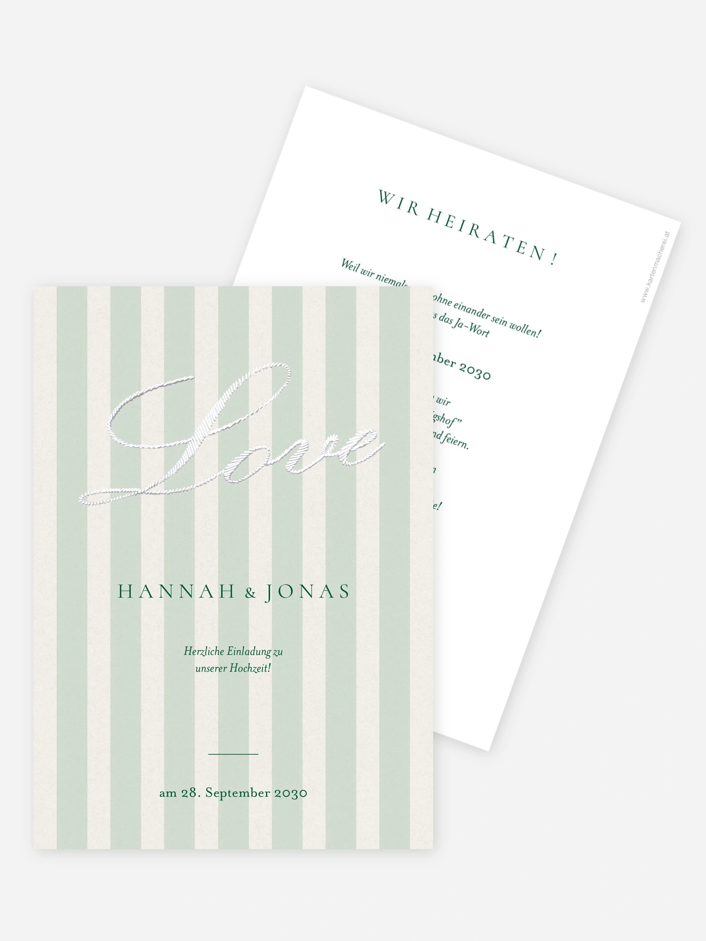 Hochzeitseinladung Zärtliche Streifen