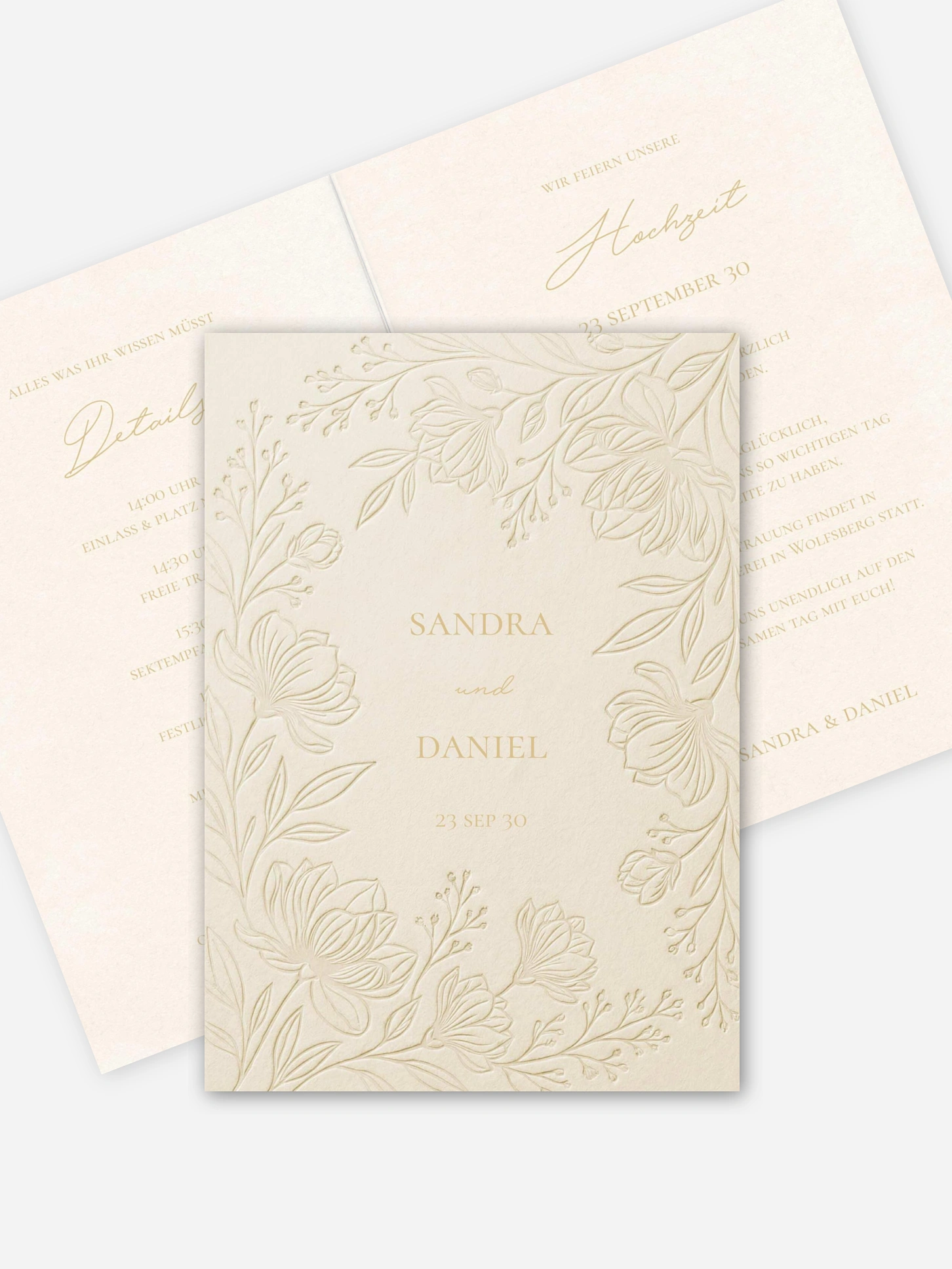 Hochzeitseinladung Samtblüte
