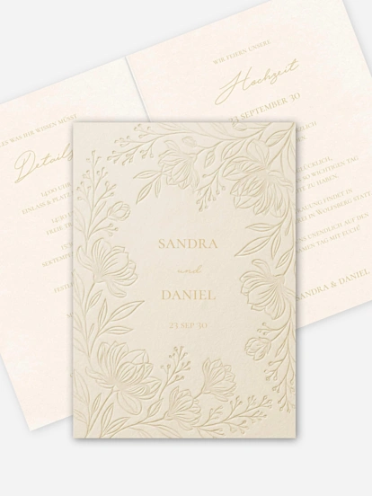 Hochzeitseinladung Samtblüte