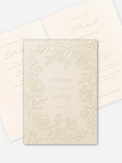 Hochzeitseinladung Samtblüte