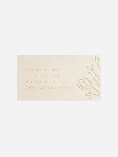 Empfängeraufkleber Hochzeit Samtblüte