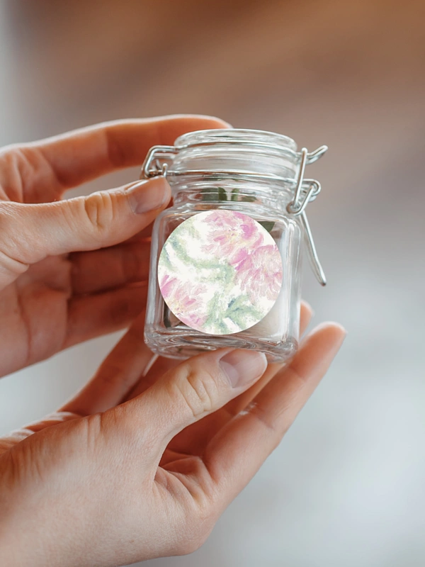 Geschenkaufkleber Hochzeit Blütenhauch