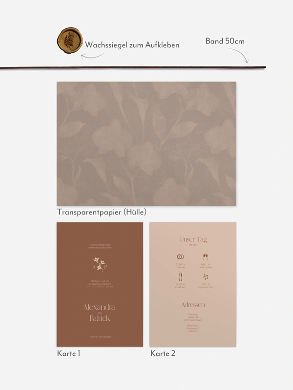Hochzeitseinladung Velvet Bloom