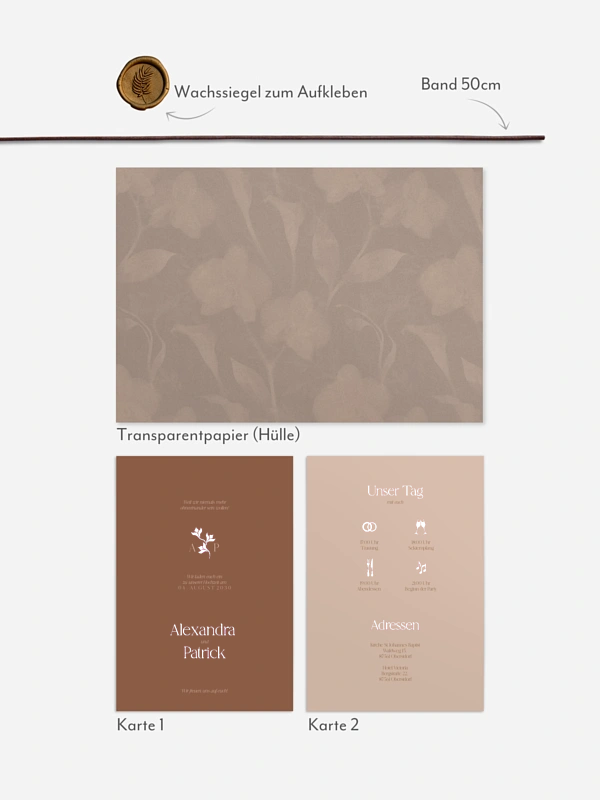 Hochzeitseinladung Velvet Bloom