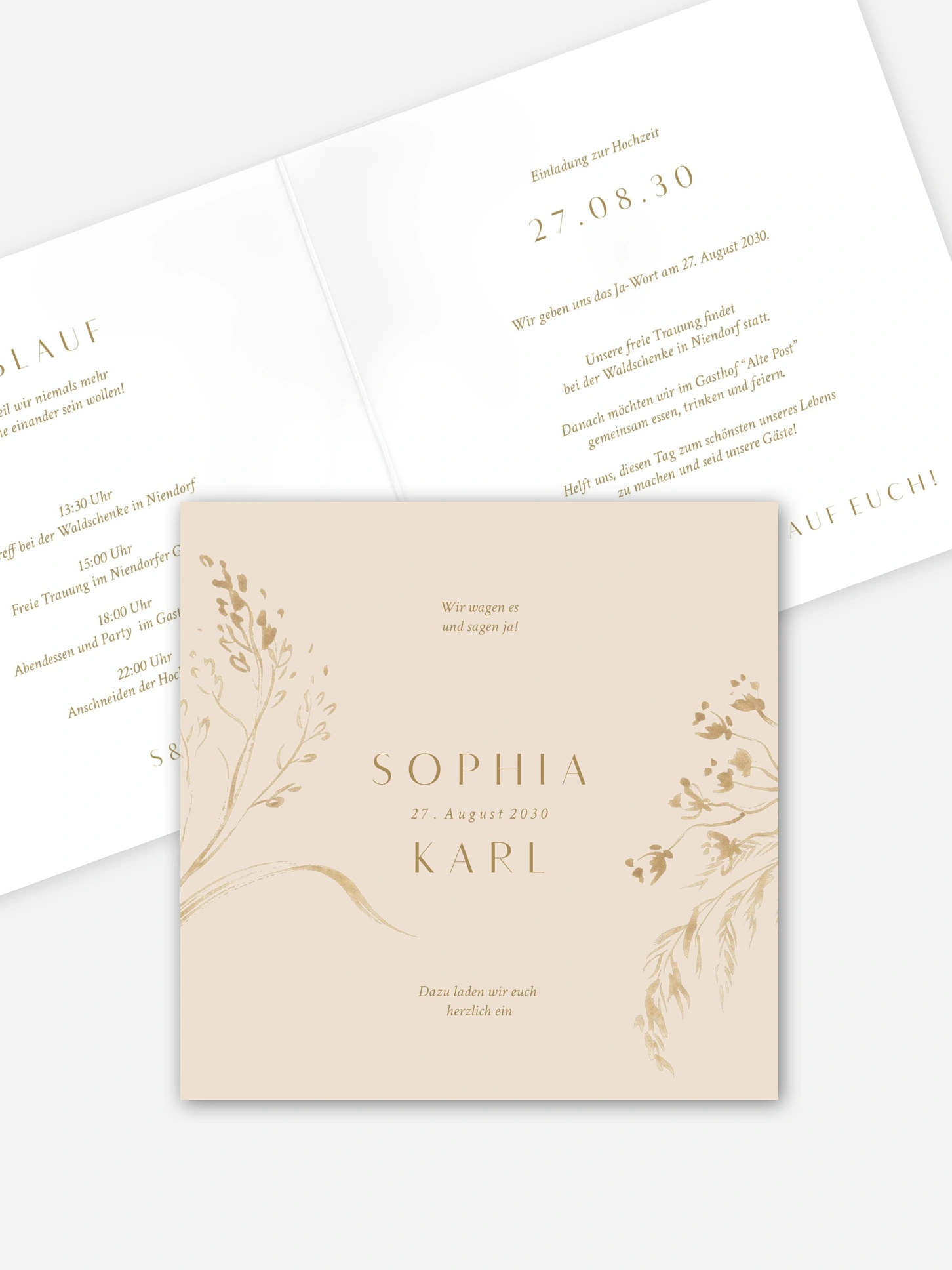 Hochzeitseinladung Zarte Wildnis