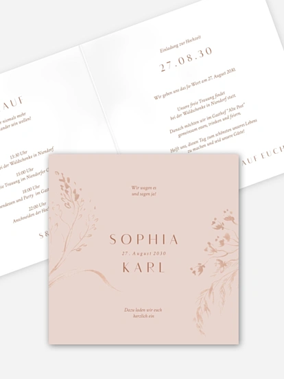 Hochzeitseinladung Zarte Wildnis