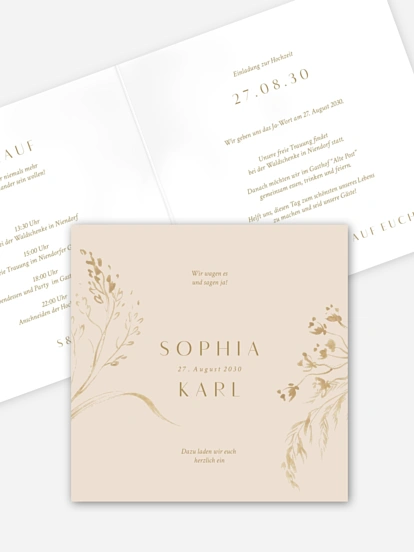Hochzeitseinladung Zarte Wildnis