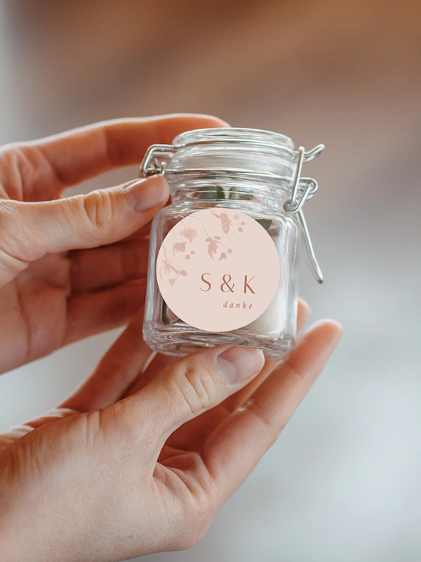 Geschenkaufkleber Hochzeit Zarte Wildnis