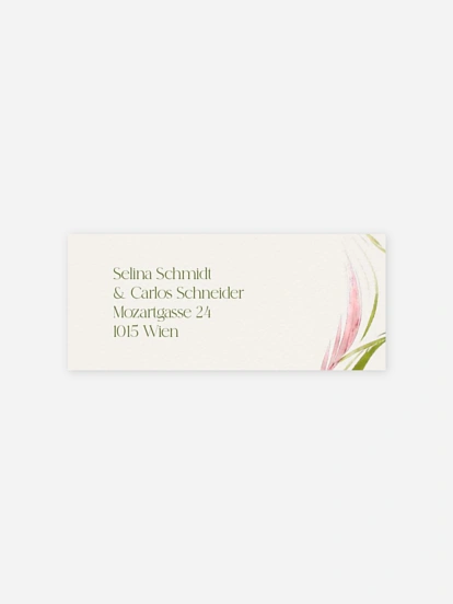 Absenderaufkleber Hochzeit Pure Grace