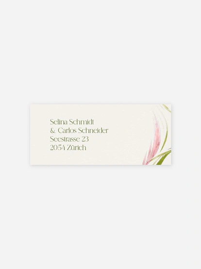 Absenderaufkleber Hochzeit Pure Grace
