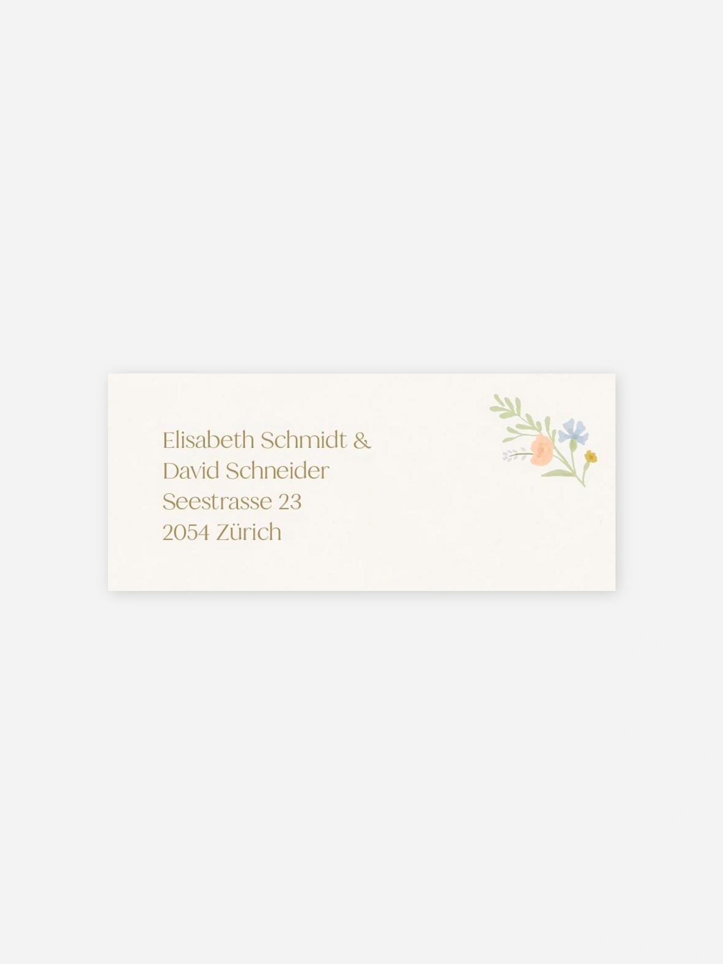 Absenderaufkleber Hochzeit Floral Monogram
