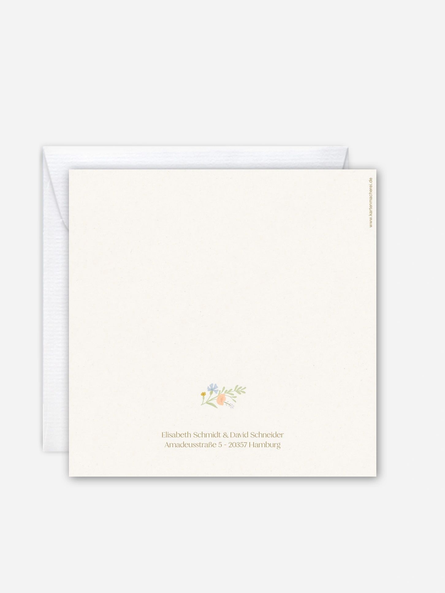 Hochzeitseinladung Floral Monogram
