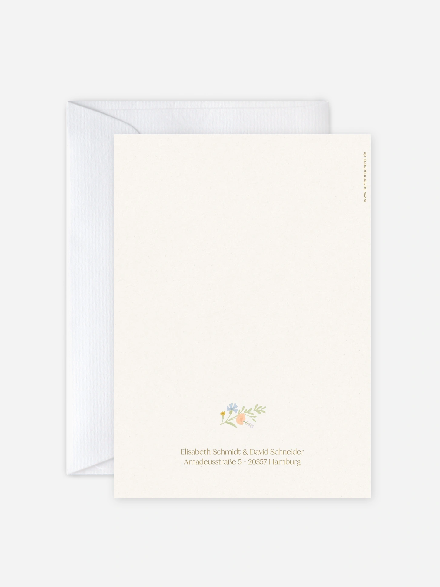 Hochzeitseinladung Floral Monogram