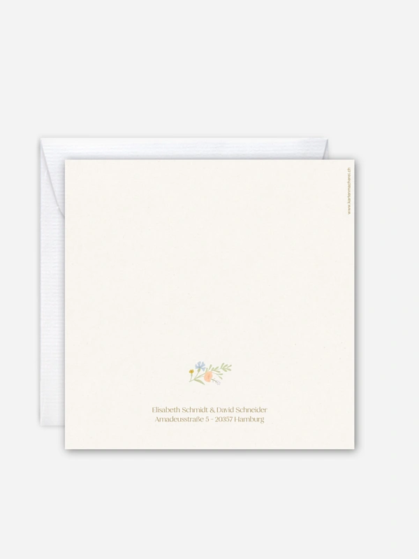 Hochzeitseinladung Floral Monogram