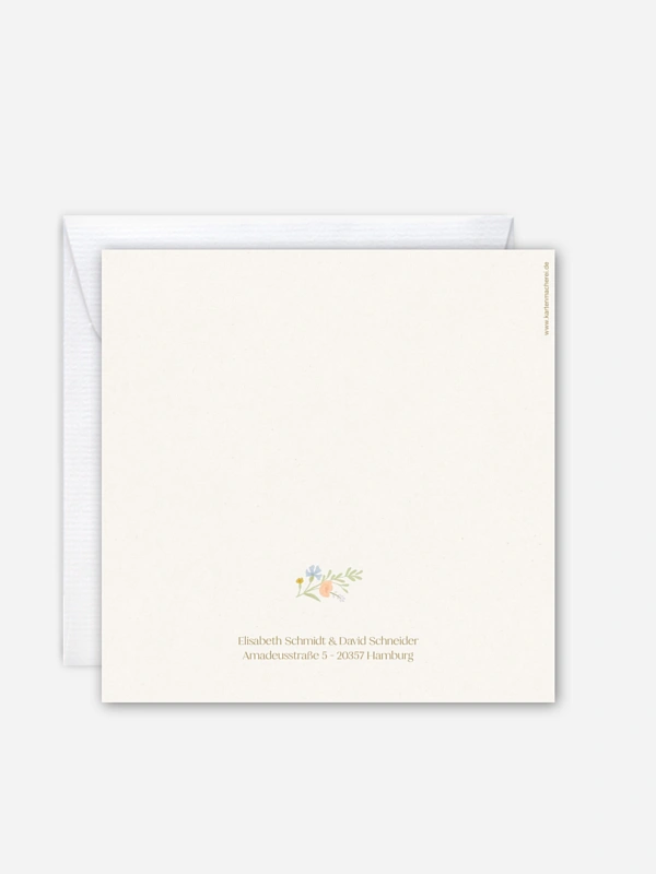 Hochzeitseinladung Floral Monogram