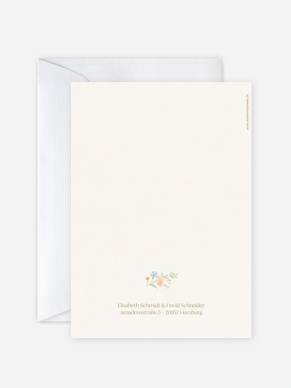 Hochzeitseinladung Floral Monogram