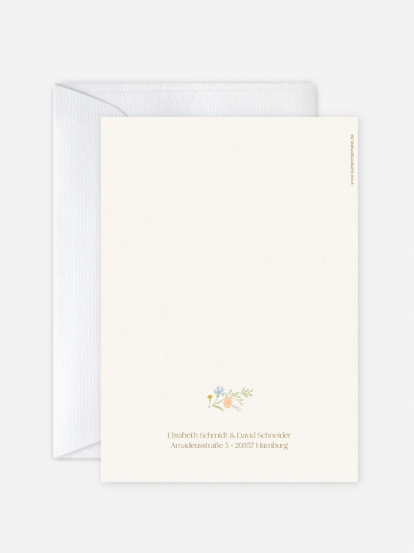 Hochzeitseinladung Floral Monogram