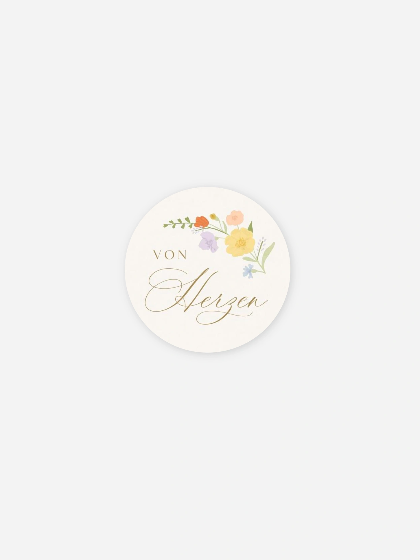 Geschenkaufkleber Hochzeit Floral Monogram