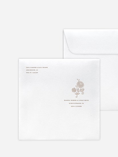 Bedruckter Briefumschlag Hochzeit Lace Loop