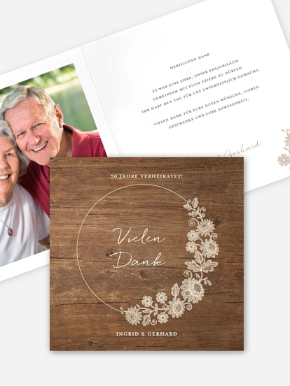 Danksagung zur Goldenen Hochzeit Lace Loop