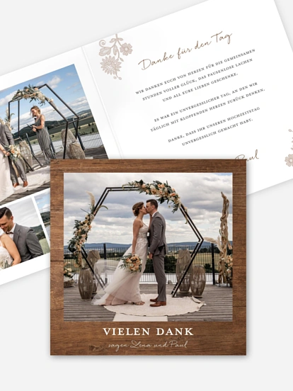 Dankeskarte Hochzeit Lace Loop