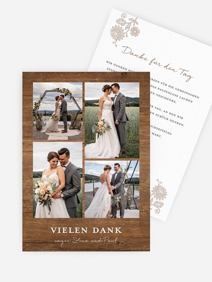 Dankeskarte Hochzeit Lace Loop