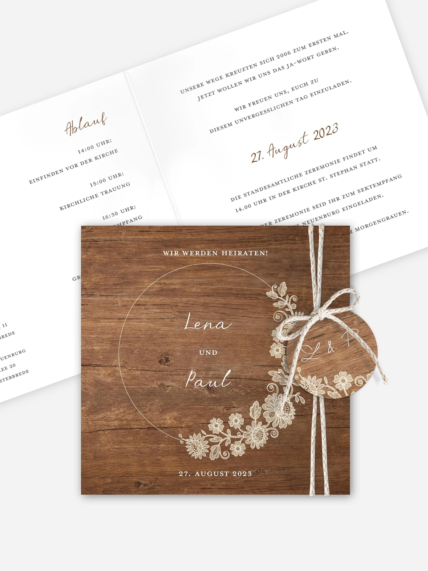 Hochzeitseinladung Lace Loop