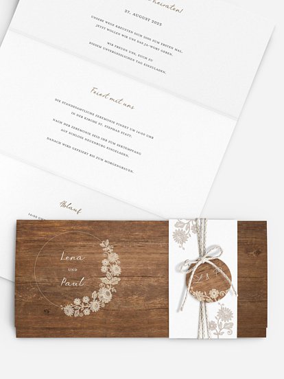 Hochzeitseinladung Lace Loop