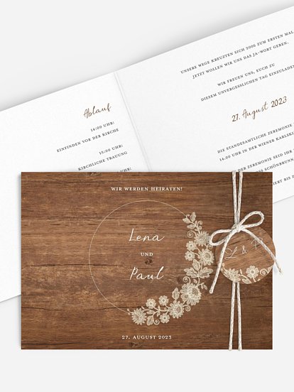 Hochzeitseinladung Lace Loop