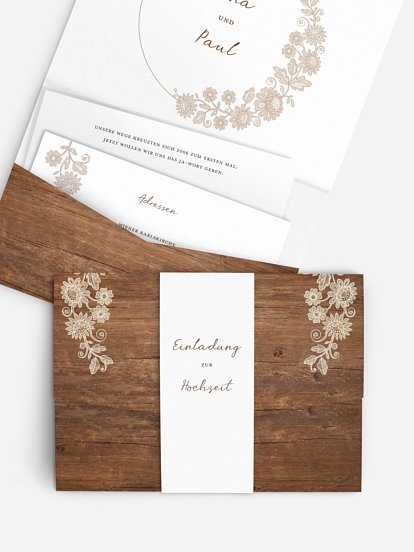 Hochzeitseinladung Lace Loop
