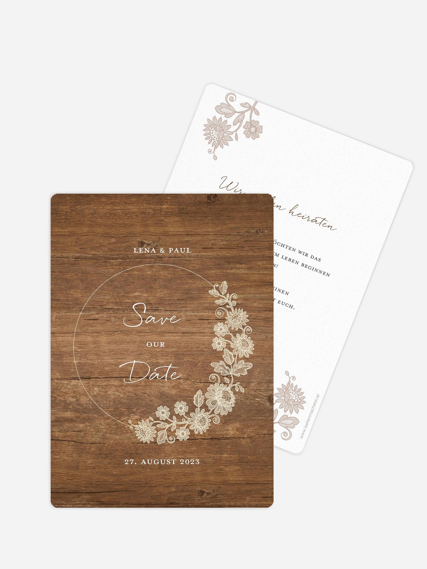 Save-the-Date Karte Lace Loop