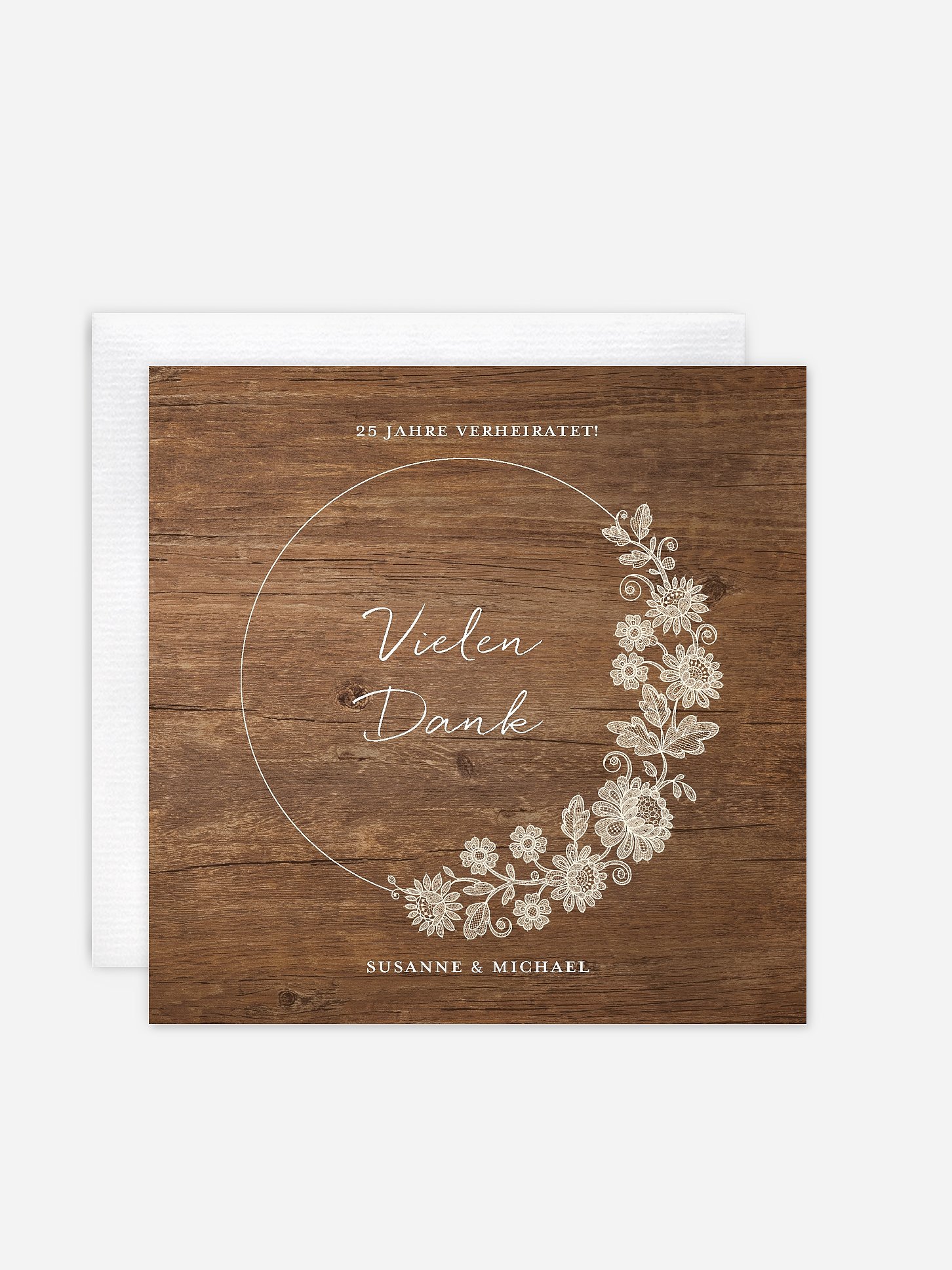 Danksagung zur Silberhochzeit Lace Loop